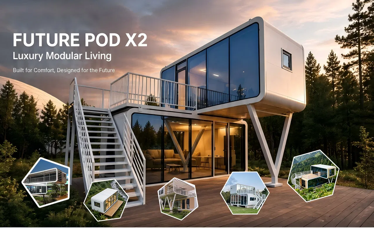 Novo Design Inteligente Casa Móvel Prefabricada Modular Cápsula da Apple