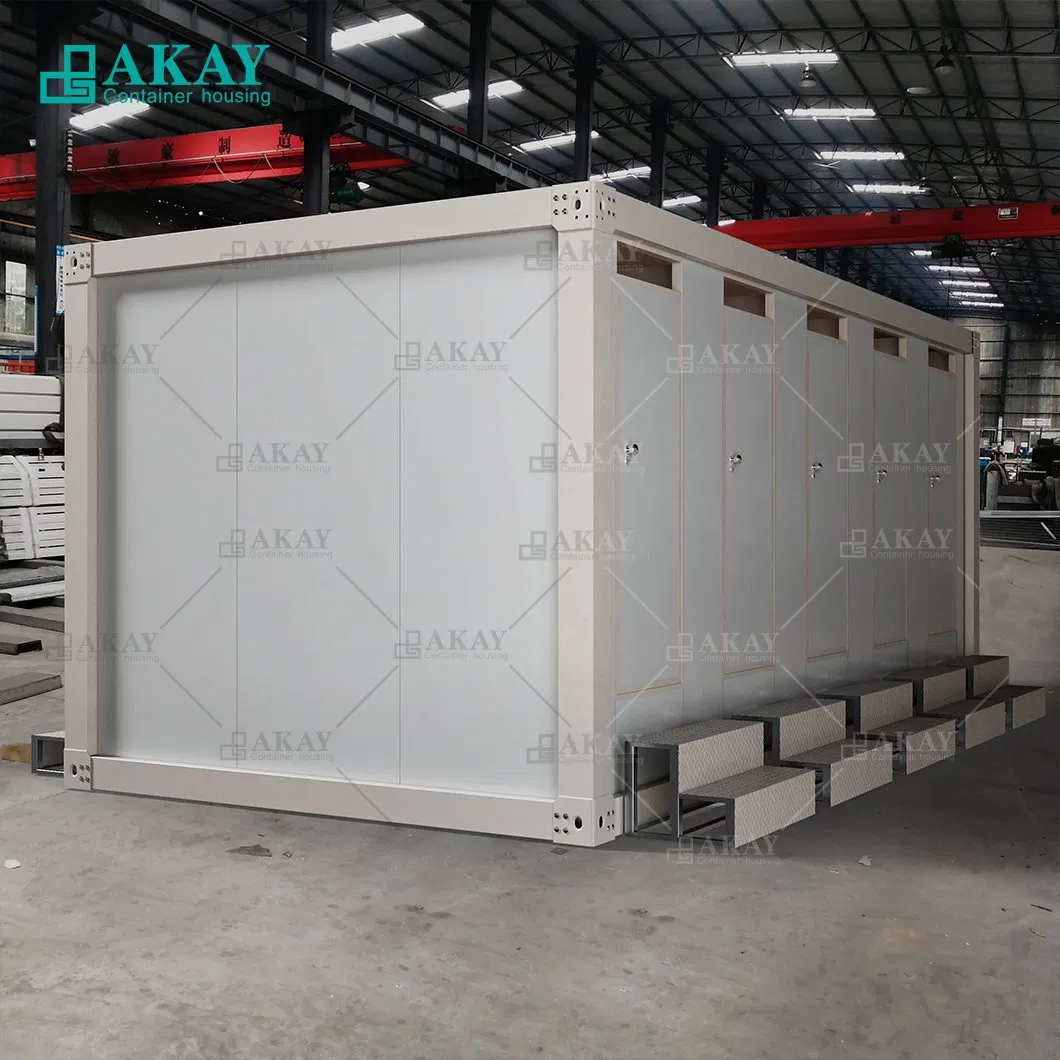 Akay Prefab Dobrável Pequeno Portátil Móvel Modular Luxuoso Aço Madeira Armazenamento Contêiner de Envio Vila Edifício Pré-fabricado