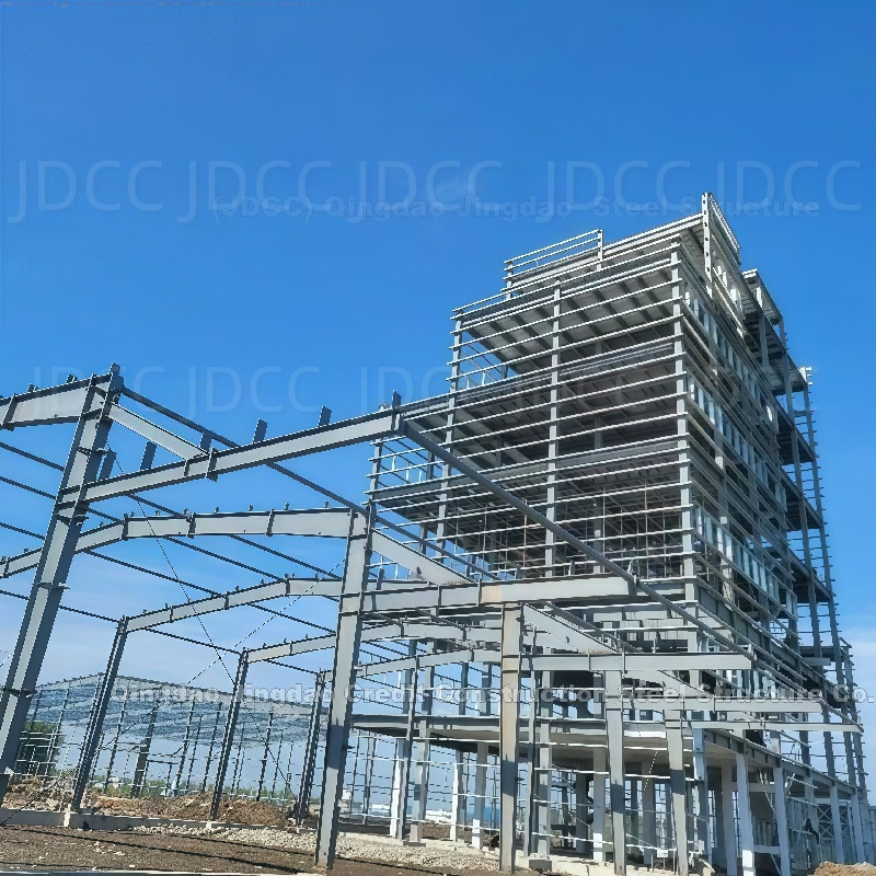 Estrutura de Aço Modular de Vários Andares com Parede de Vidro ACP para Armazém Moderno e Edifício de Hotel