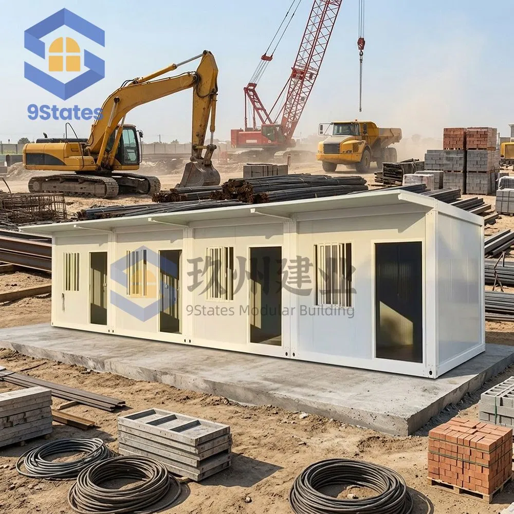 Alojamento de Funcionários em Cabines Compostas Versáteis e Resistente ao Fogo, Construção de Obras, Alojamento para Trabalhadores, Fabricação Direta, Certificado CE, Baixo Custo