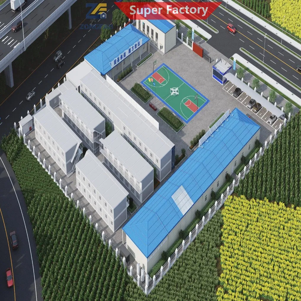 Solução Turnkey Completa Fábrica Aço Alojamento para Trabalhadores Residencial Pré-fabricado Modular Edifício Container Acampamento Hotel Motel