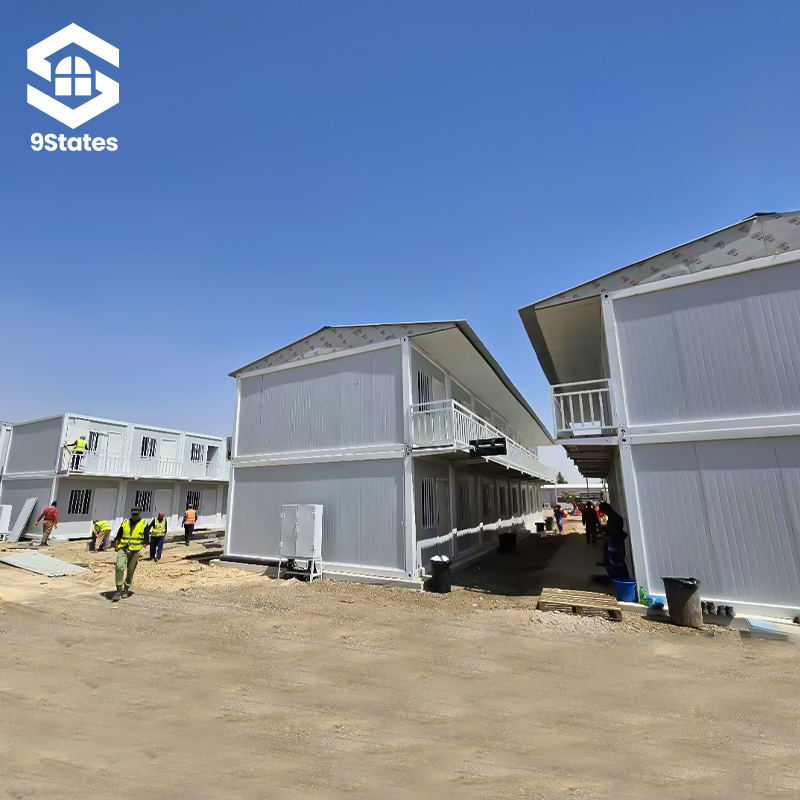 Acampamento de Dormitório em Contêiner Turnkey Complexo de Alojamento para Trabalhadores Totalmente Mobiliado