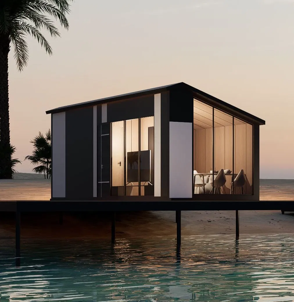 Solução de Projeto de Habitação em Camping Casa Prefabricada de Montagem Rápida Resort Casa Modular Pequena