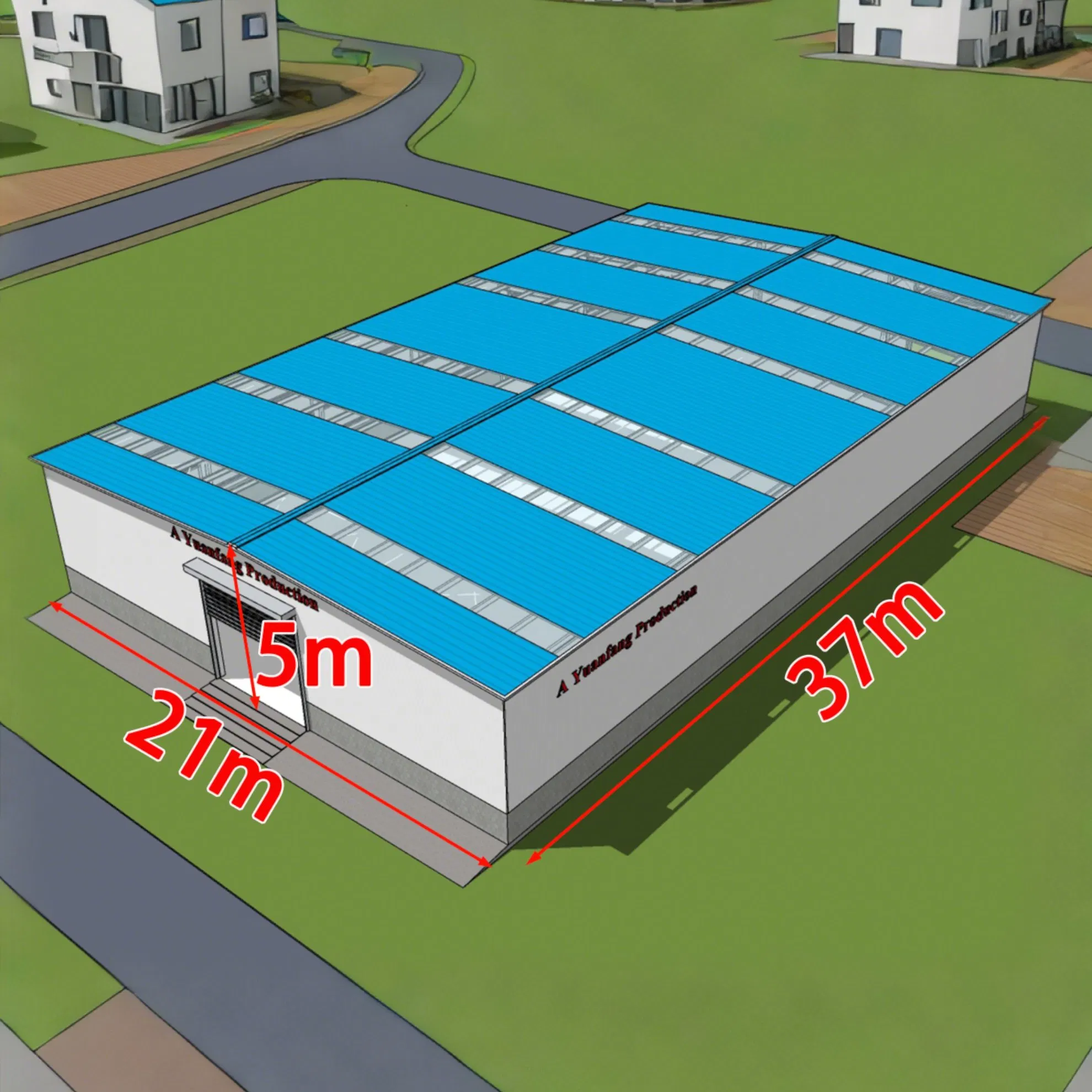 Estrutura Modular e Prefabricada de Aço para Armazém de Estrutura de Aço Prática para o Público