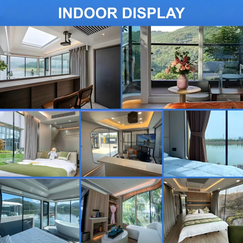 Casa Cápsula Espacial Moderna Prefabricada Portátil Modular Luxuosa e Impermeável à Venda para Pequena Moradia