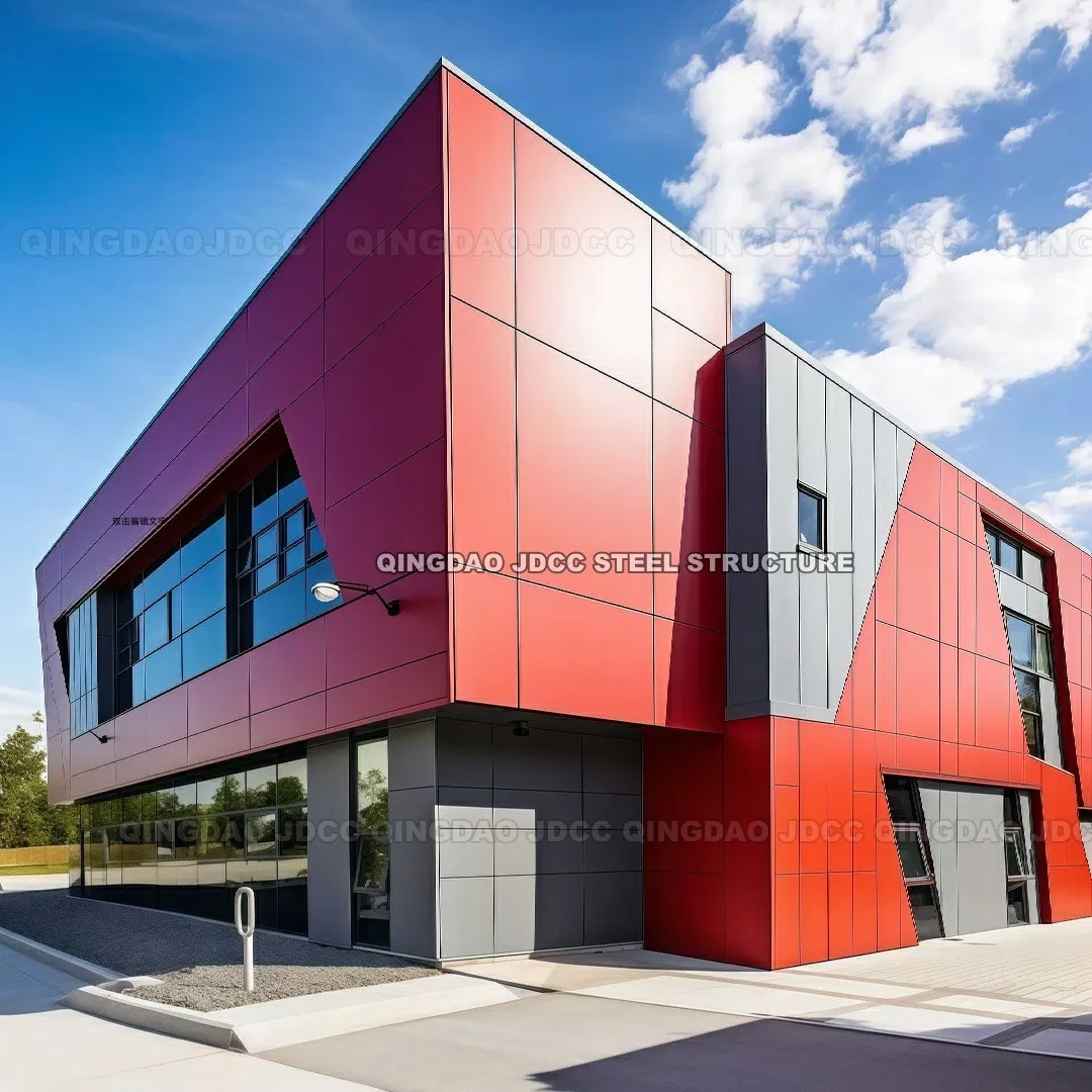 Personalize o edifício modular industrial pré-fabricado em estrutura de aço da Qingdao Jdcc, contratado para construção geral turnkey de armazém e apartamento