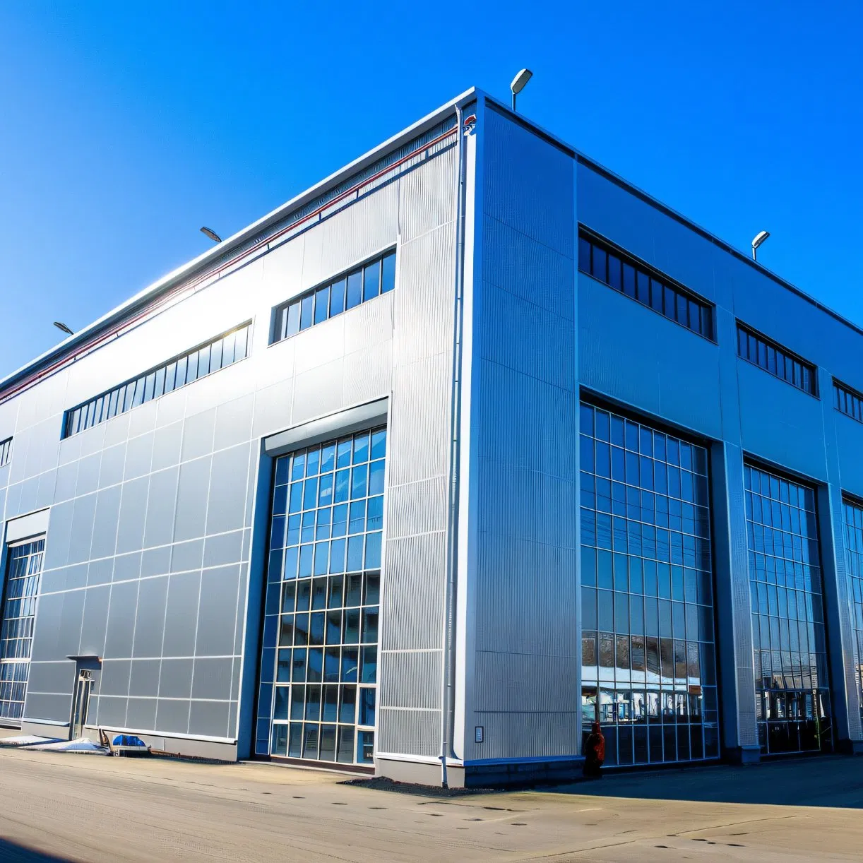 Isolamento de Lã de Rocha de Poliuretano Personalizado, Estrutura de Aço Durável e Anticorrosiva para Armazém Industrial, Edifício Modular Pré-fabricado
