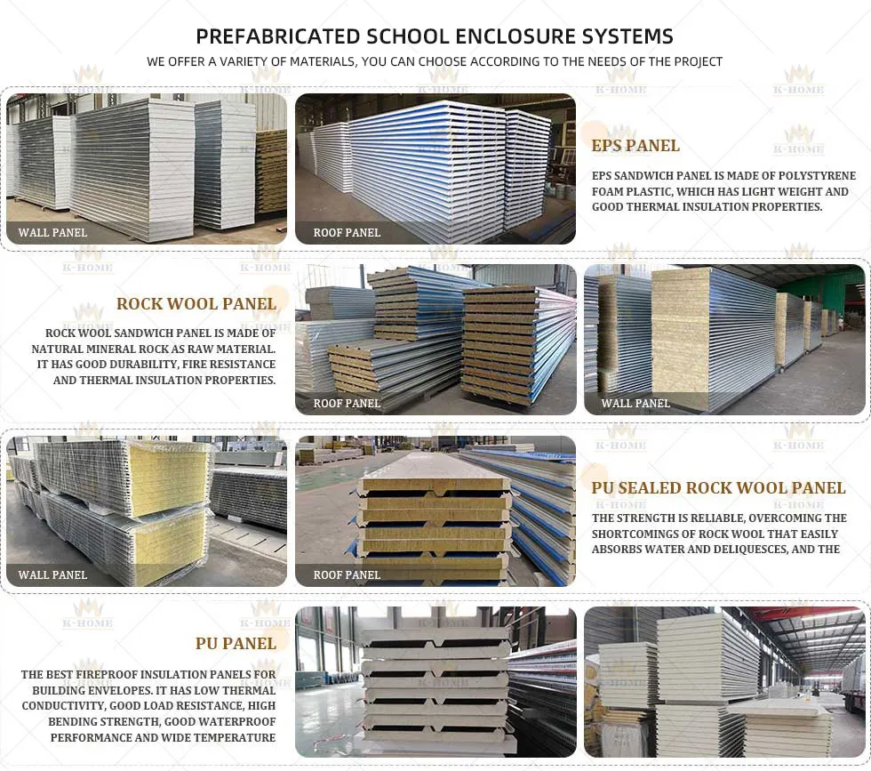 Sala de Aula / Edifícios Escolares Prefabricados de Baixo Custo Modular 20FT Acessível