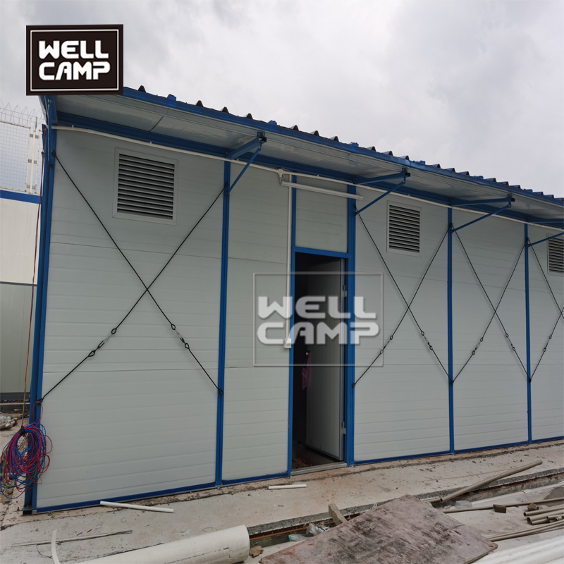 Acampamento de Trabalho em Aço Leve Wellcamp Alojamento Prefabricado para Trabalhadores Escritório de Materiais