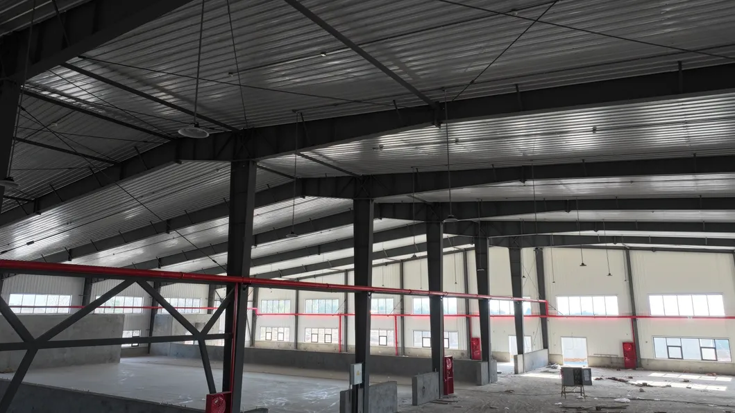 Construção de Estrutura Metálica Modular Leve Prefabricada com Paredes de Tijolo Envolvendo Armazém Prefabricado