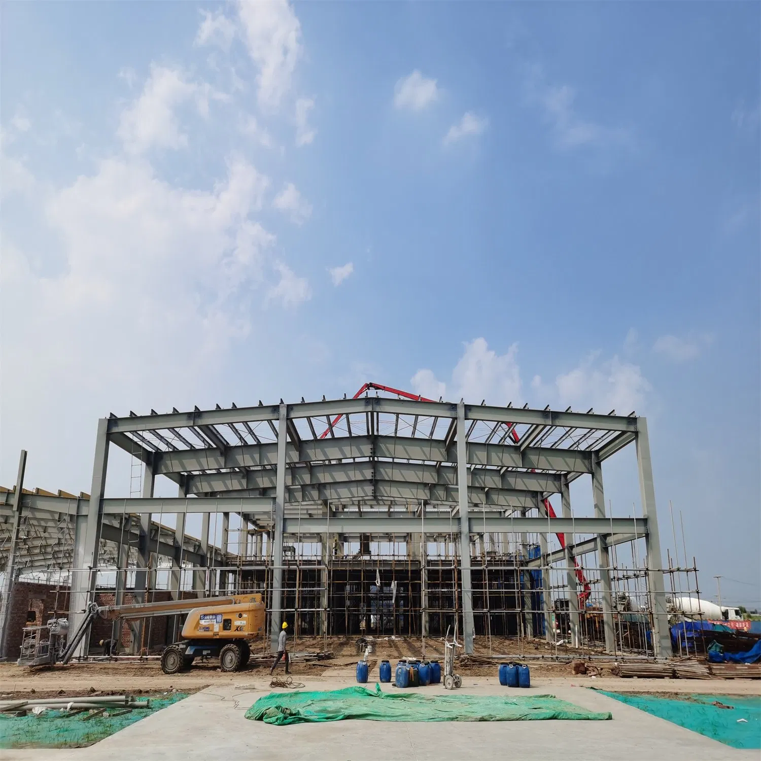 Estrutura de Metal Aço Modular Prefabricada de Alta Resistência para Indústria Leve, Hotel, Apartamento, Oficina e Construção Comercial