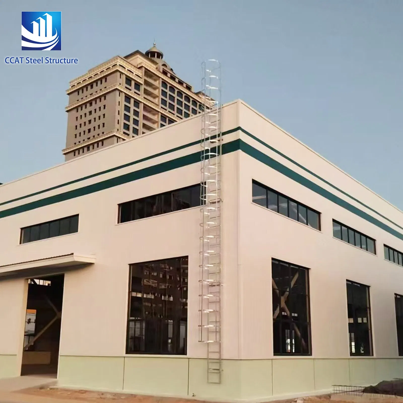 Armazém de Estrutura de Aço Prefabricada e Edifícios de Escritórios Modulares de Múltiplos Andares, Edifícios de Hotel, Showroom de Carros