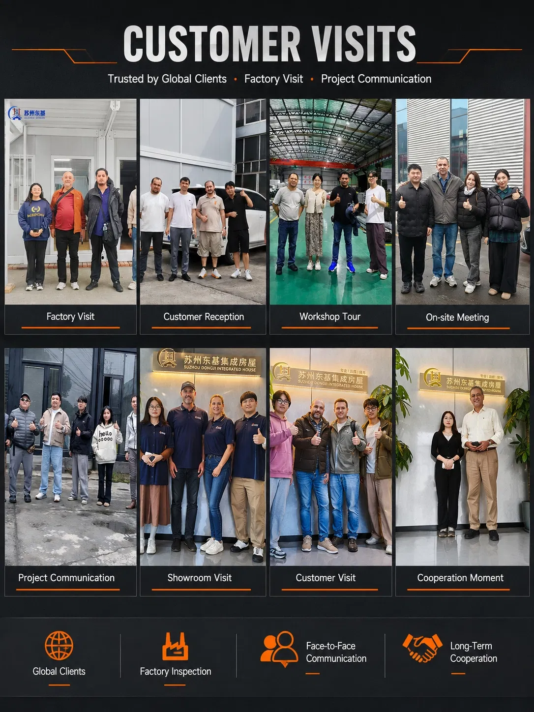Edifício Modular de Dois Andares Personalizado para Escritório Prefabricado, Armazém e Garagem