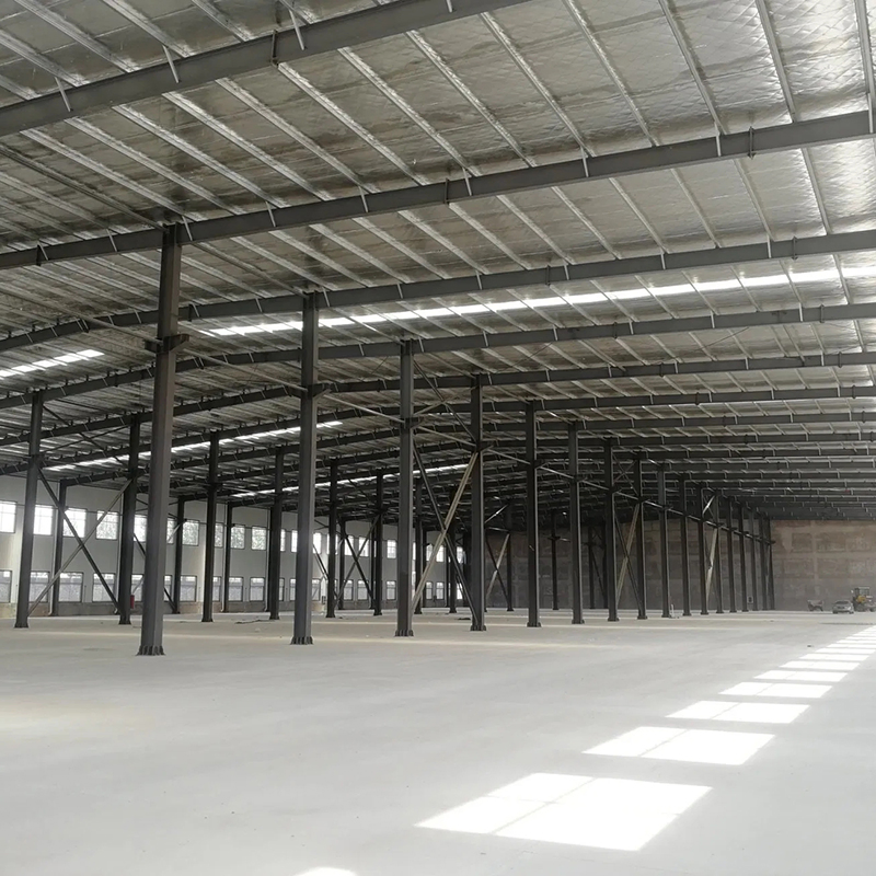 Estrutura de Aço Prefabricada Pintada - Estrutura Modular Durável com Alta Segurança para Armazenamento Industrial e Armazém