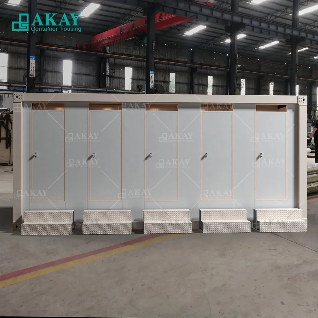 Akay Prefab Dobrável Pequeno Portátil Móvel Modular Luxuoso Aço Madeira Armazenamento Contêiner de Envio Vila Edifício Pré-fabricado
