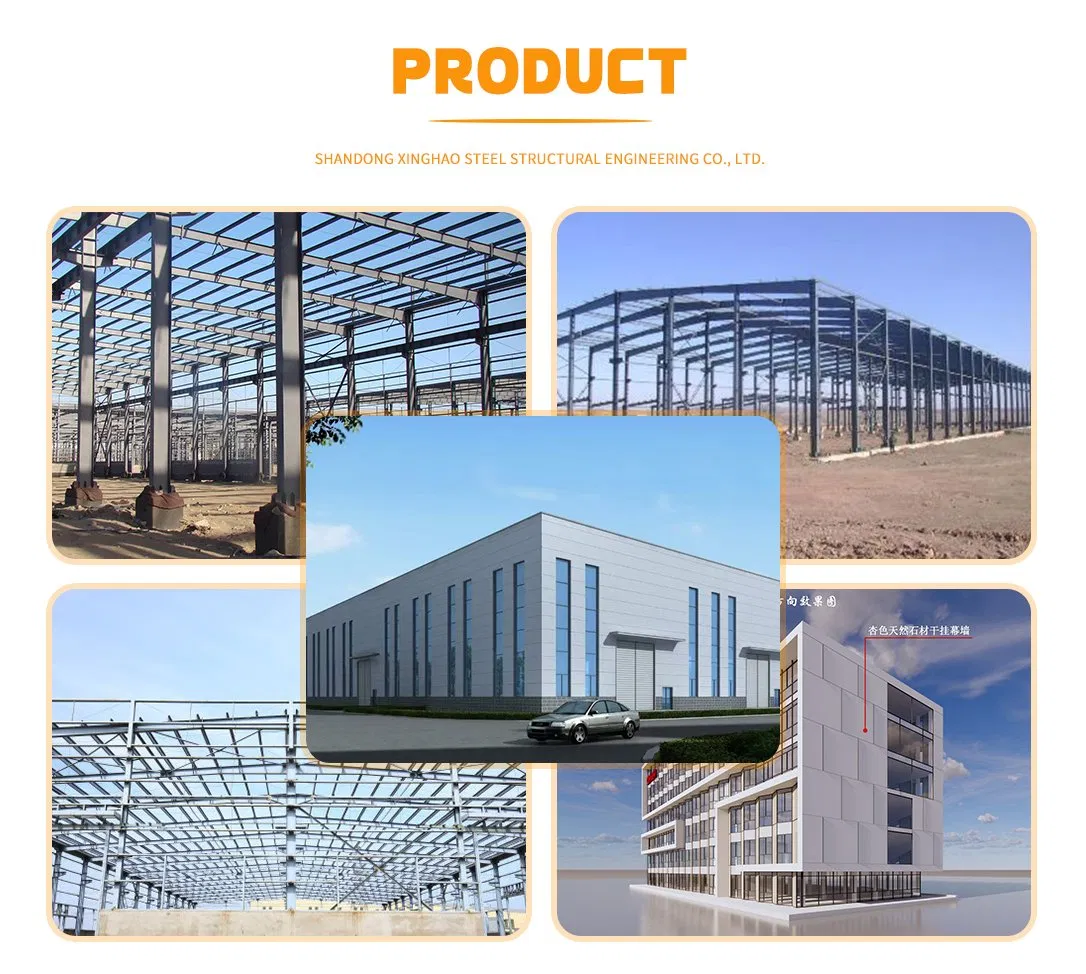 Construção Modular de Grande Espaço Industrial Comercial Híbrido Casa Escritório Prefabricado Estrutura de Metal Aço Edifício