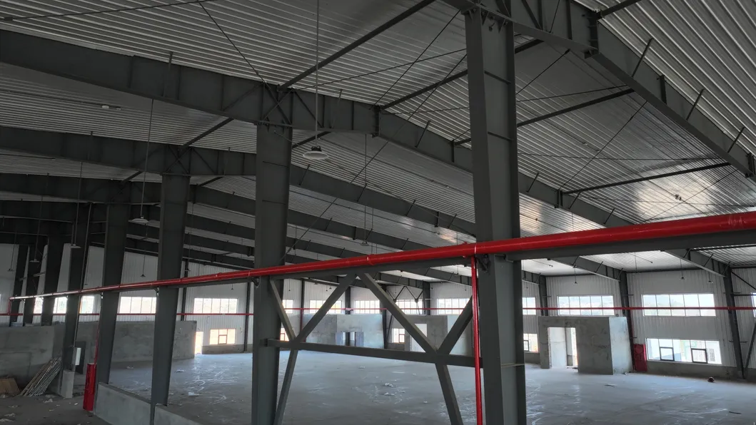 Construção de Estrutura Metálica Modular Leve Prefabricada com Paredes de Tijolo Envolvendo Armazém Prefabricado