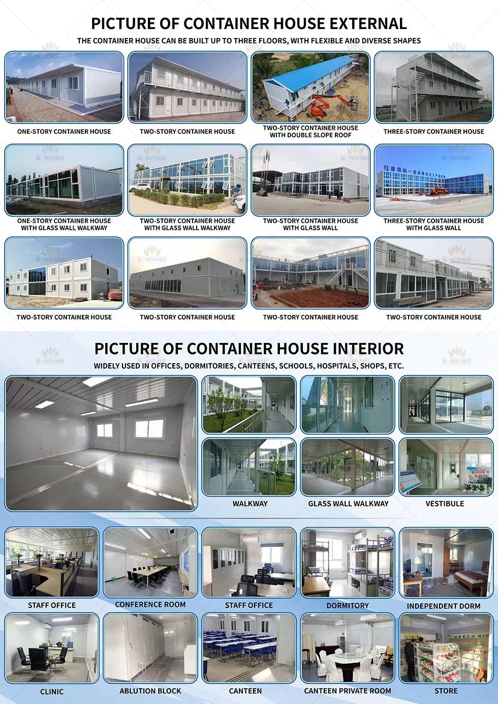 Trabalhadores de Acampamento Estudantil Módulos Móveis Portáteis Temporários Container de Alojamento à Venda
