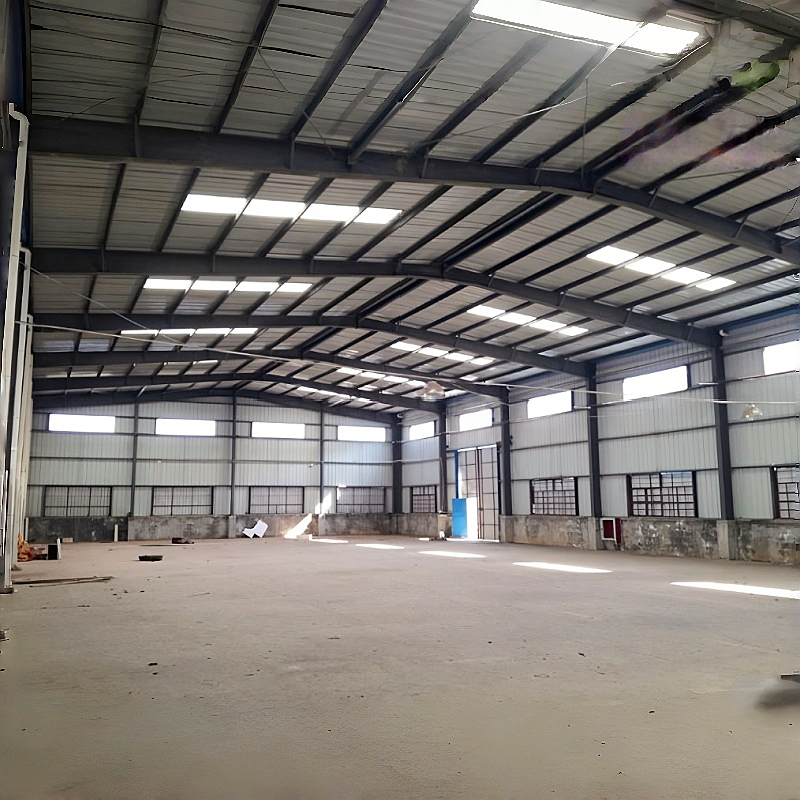 Estrutura de Aço Leve para Fábrica, Edifício Modular Pré-fabricado, Instalação Rápida, Custo Eficiente para Armazenagem Industrial