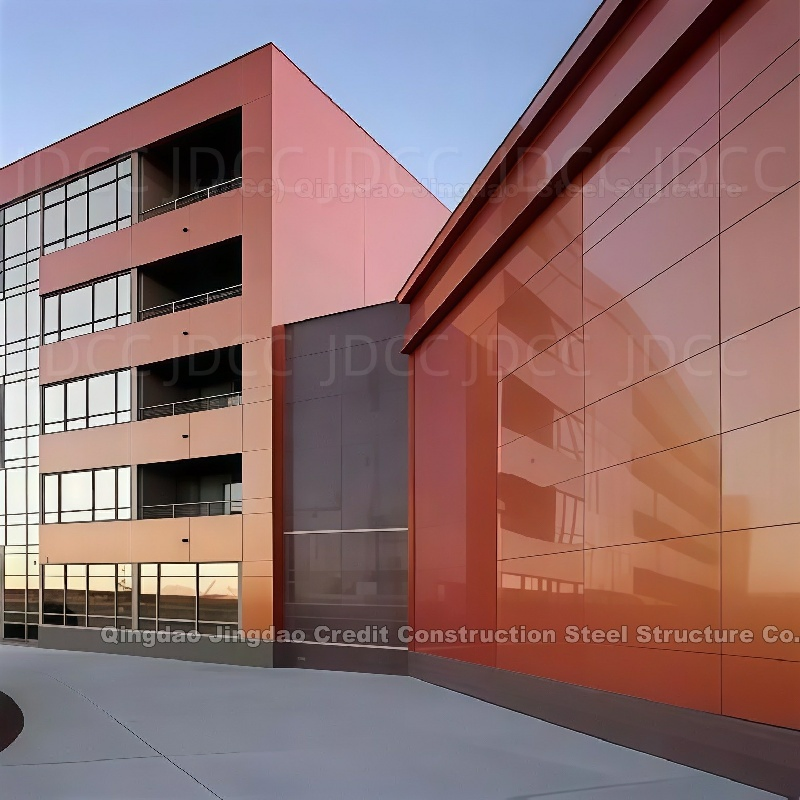Construindo Armazenagem Modular de Apartamento com Estrutura Metálica Prefabricada e Parede de Vidro ACM