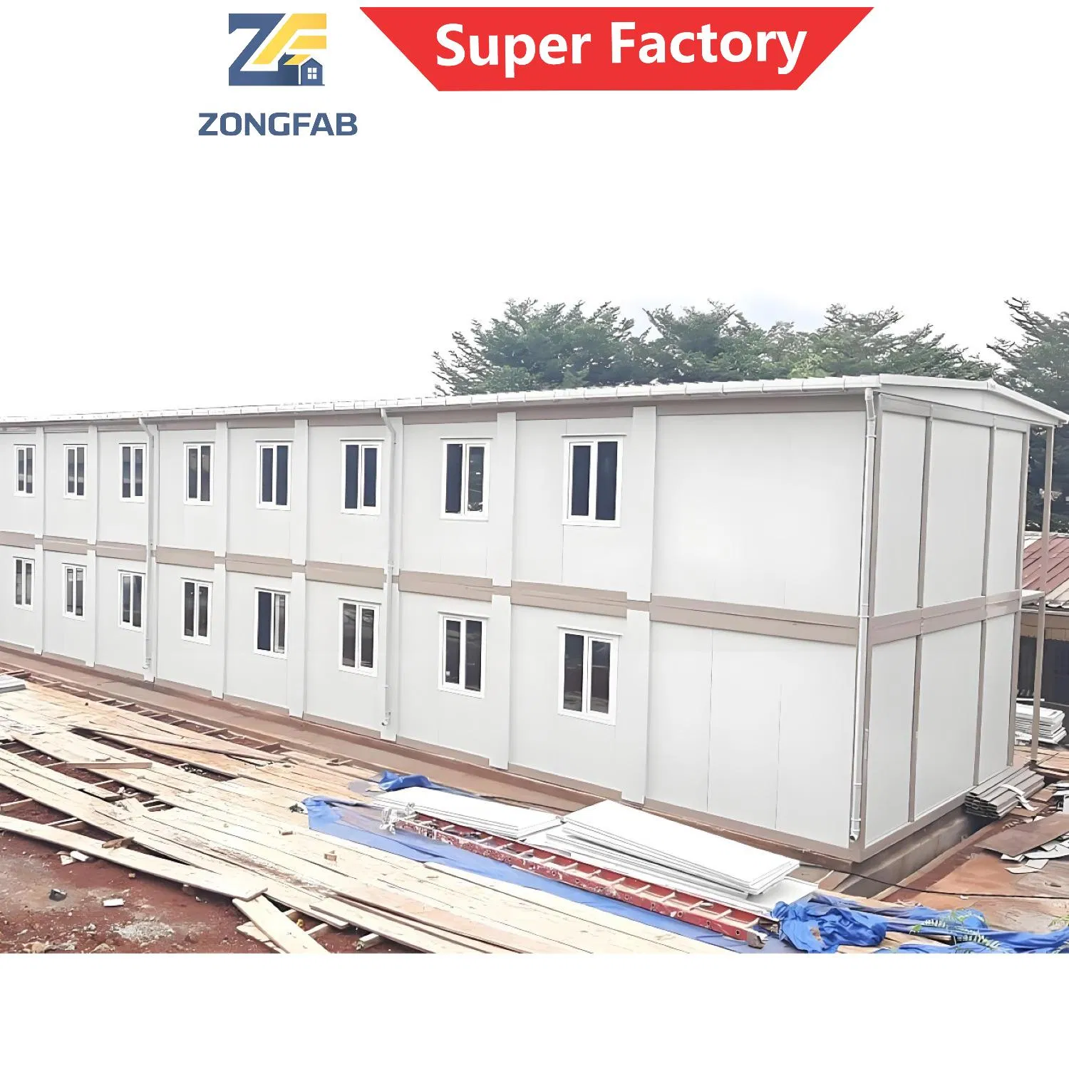 Construção Rápida Moderna Comercial Administrativa Corporativa Alojamento Residencial Edifício Modular Pré-fabricado em Contêiner