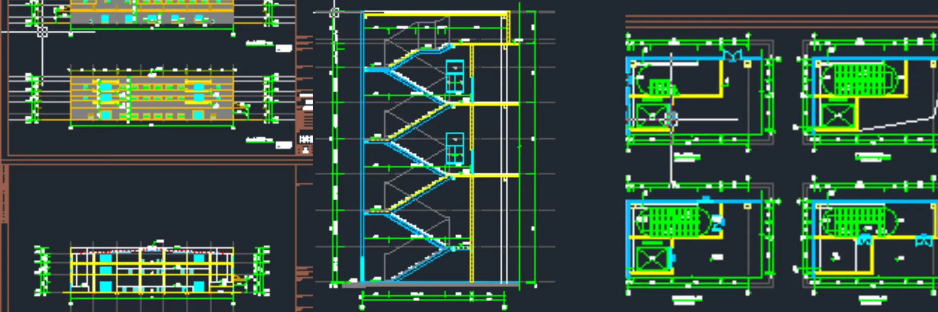 Desenhos e dimensões de estrutura de aço