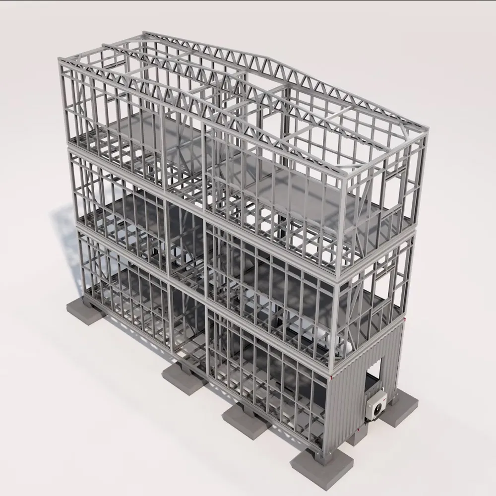 Estrutura de Aço Estável, Confiável e Moderna para Indústria de Edifícios Comerciais, Material Modular de Construção em Aço