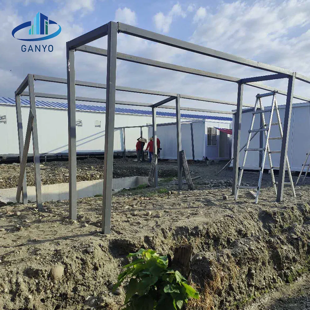Edifício modular pré-fabricado temporário de estrutura de aço resistente a terremotos de montagem rápida