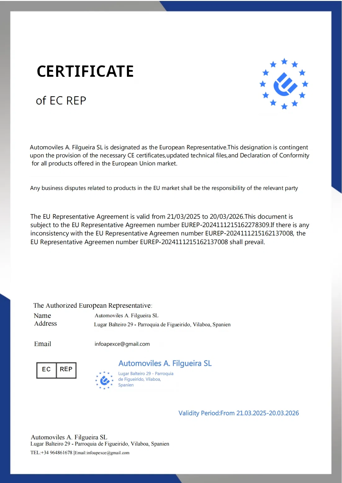 Certificado de Qualidade ISO