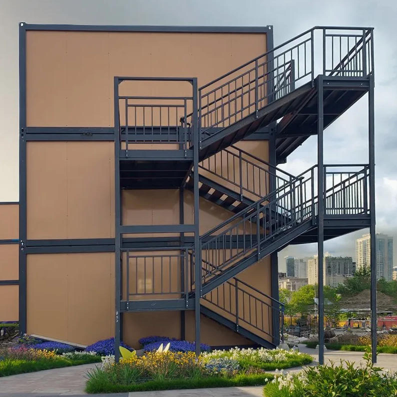 Cabana modular pré-fabricada em kit para acomodação temporária de trabalhadores em site de engenharia