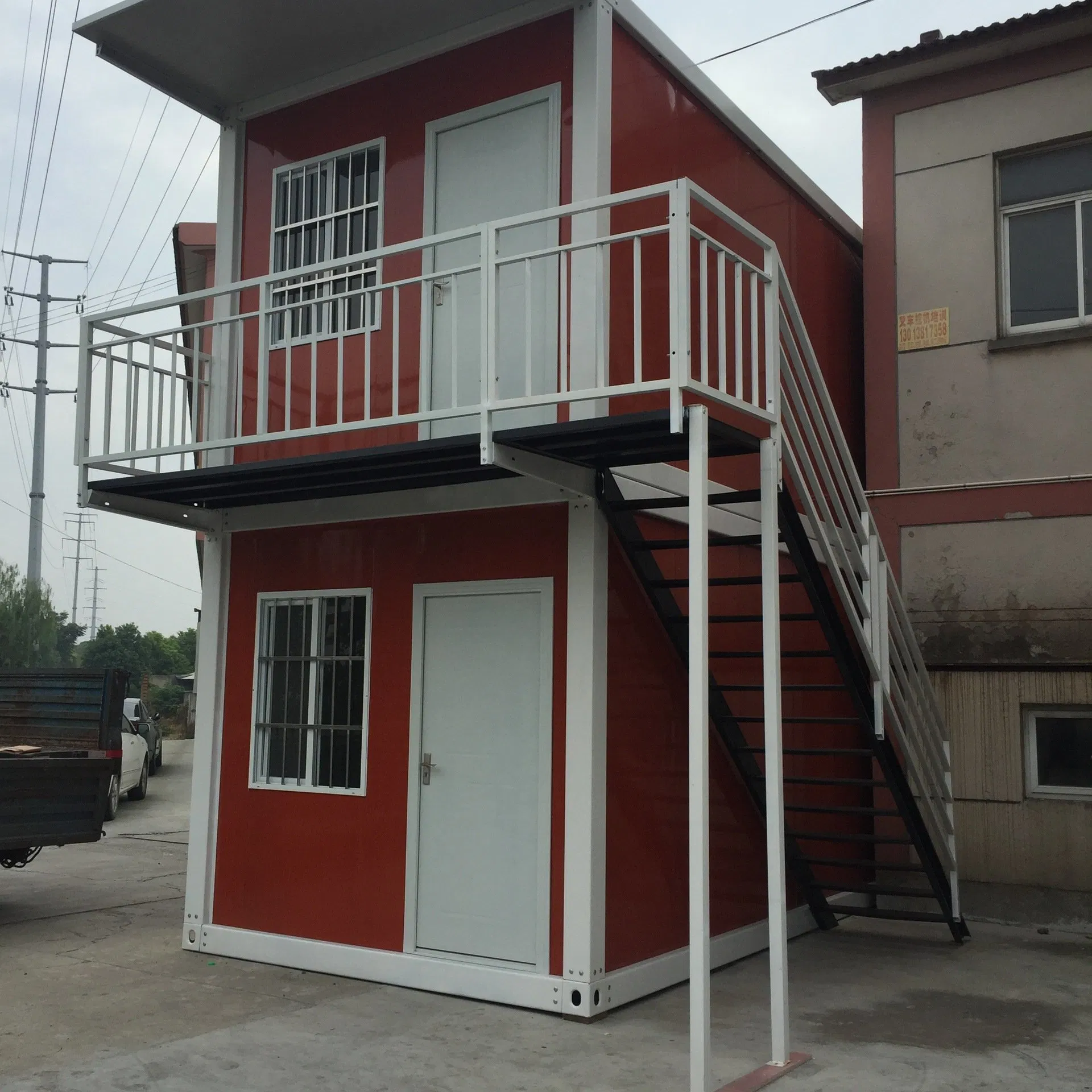 Casa Modular de Contêiner de Dois Andares para Escritório
