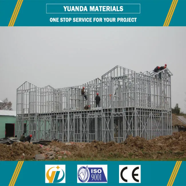 Estrutura de Aço Leve para Casa Prefabricada Sistema de Estrutura de Aço Lgs Conjunto de Estrutura Modular de Aço