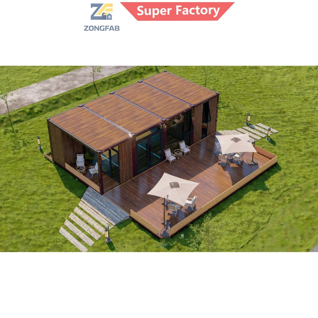 Villa Glamping Escritório de Quintal Resort Flat de Avó Alojamento Airbnb Habitação Pré-fabricada Modular Edifício de Contêiner Habitação Projeto de Reconstrução Pós-Desastre