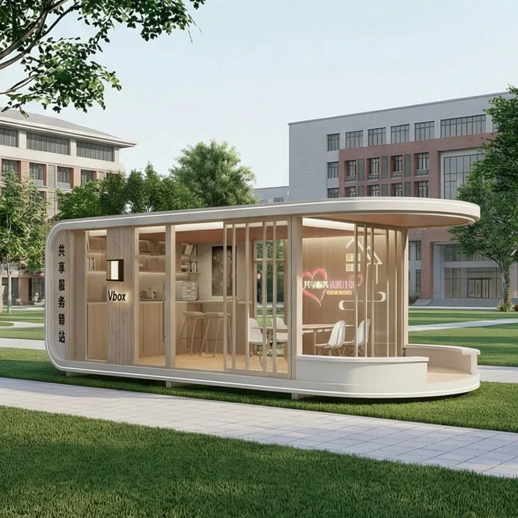 Cidade Apoio Instalação Modular Prefabricada Conversível Centro Comunitário Espaço de Exposição Casa