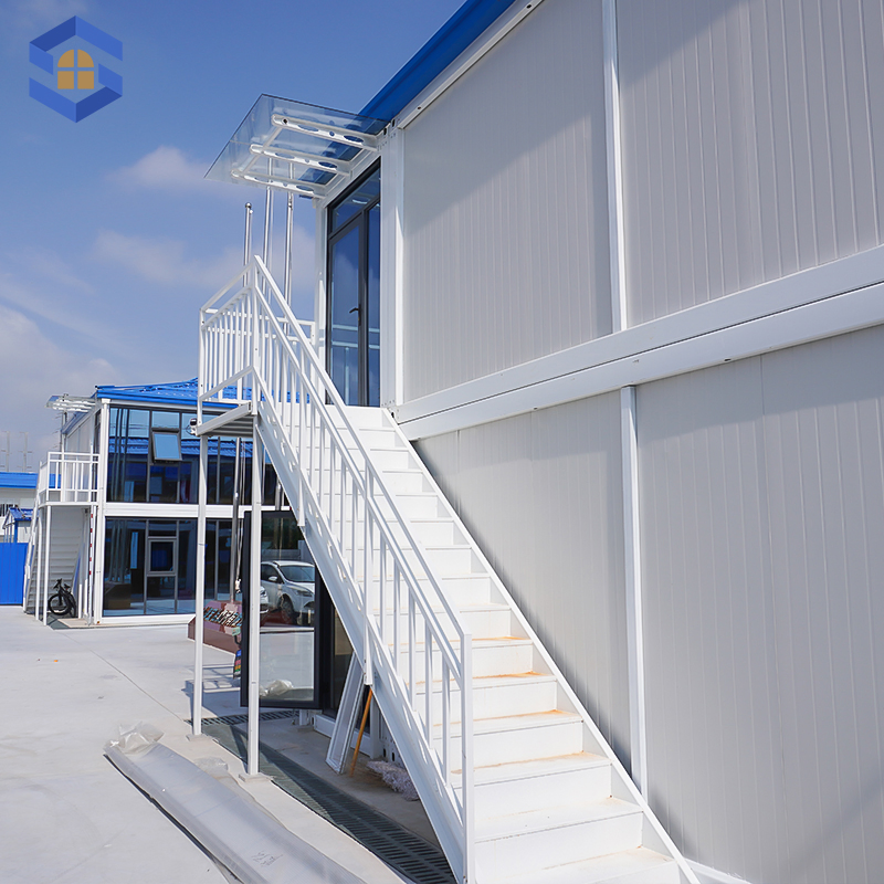 Bloco de Alojamento Pré-fabricado 40FT para Acampamento de Trabalho Ar Condicionado Split Instalado