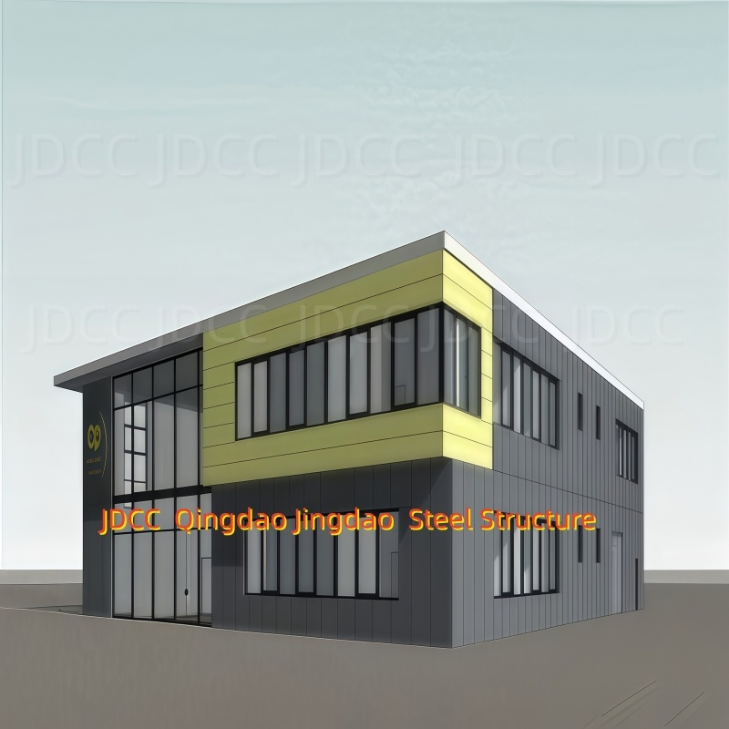 Construindo Armazenagem Modular de Apartamento com Estrutura Metálica Prefabricada e Parede de Vidro ACM