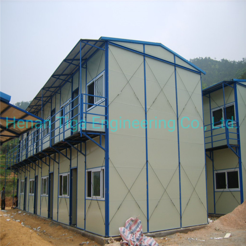 2 Andares Resistente ao Vento À Prova de Fogo Aço Leve Prefabricado Portátil Modular Escritório Escola Edifício