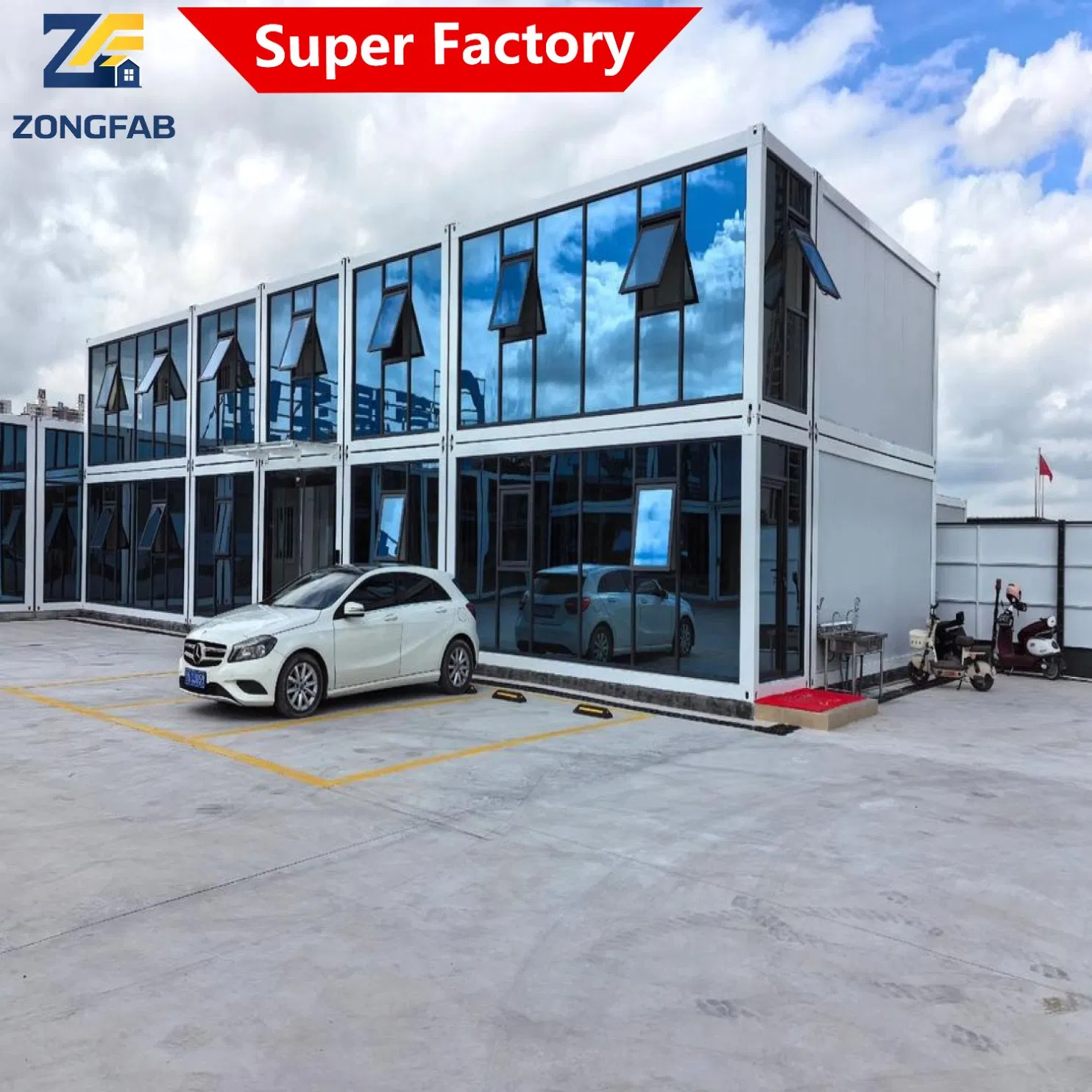 Construção Habitacional Modular Prefabricada Desmontável de Aço Reciclável