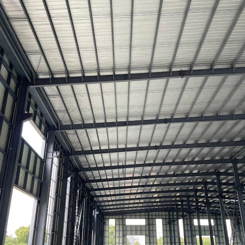 Estrutura de Oficina de Aço Prefabricado Flexível Modular Expansível com Estrutura Pesada e Espaço Industrial Adaptável