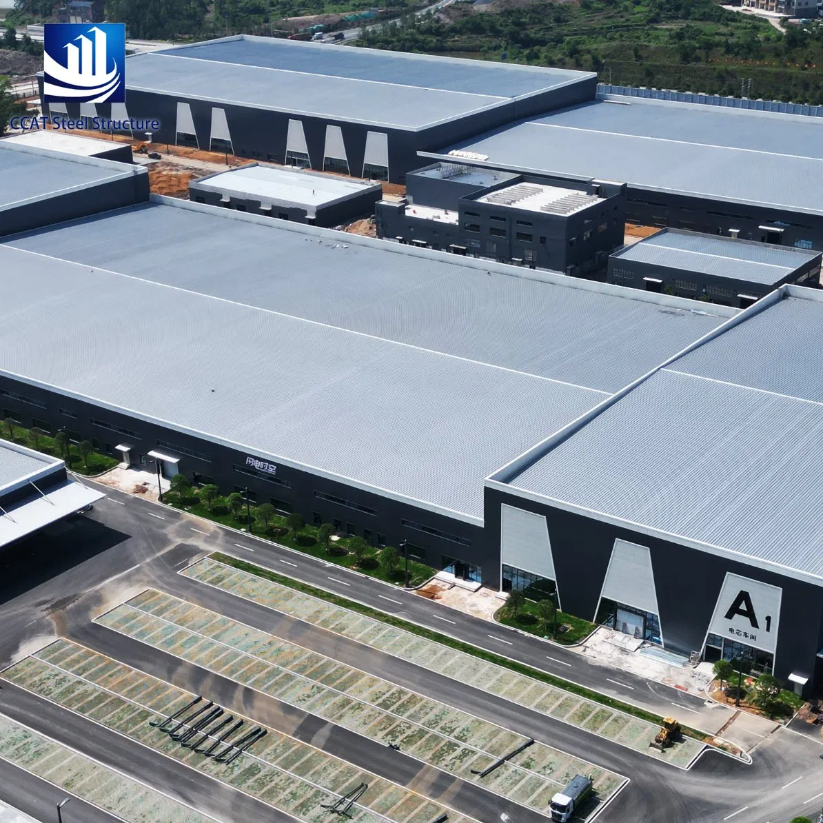 Armazém de Estrutura de Aço Prefabricada e Edifícios de Escritórios Modulares de Múltiplos Andares, Edifícios de Hotel, Showroom de Carros