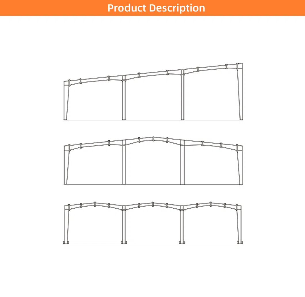 Q235B Estrutura de Aço Modular Leve Prefabricada para Galpão