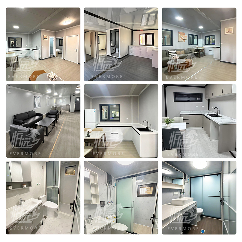 20FT Casa Modular Prefabricada para Comunidade de Casas Pequenas com Layout Inteligente