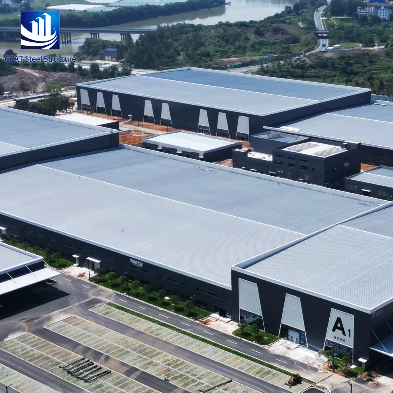 Armazém de Estrutura de Aço Prefabricada e Edifícios de Escritórios Modulares de Múltiplos Andares, Edifícios de Hotel, Showroom de Carros