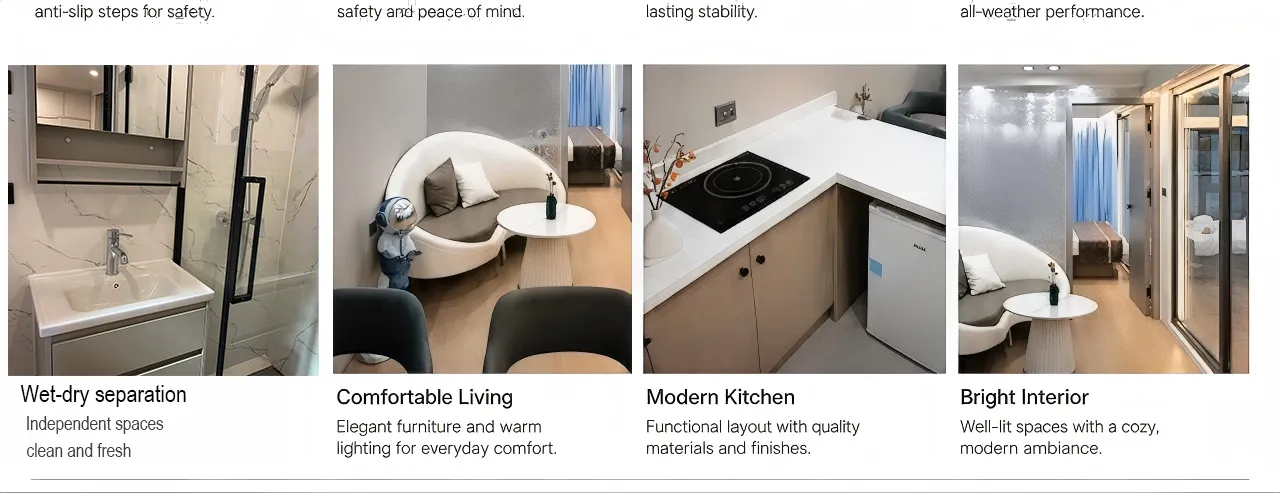 Novo Design Inteligente Casa Móvel Prefabricada Modular Cápsula da Apple
