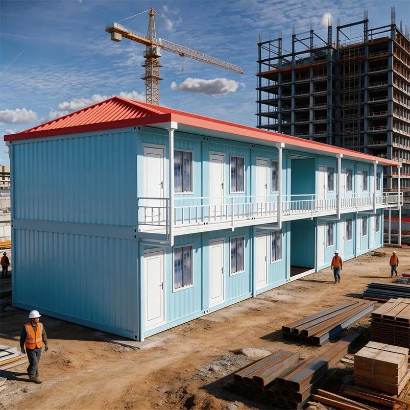 Edifício Modular Inovador com Design Versátil e Materiais de Aço Resistente