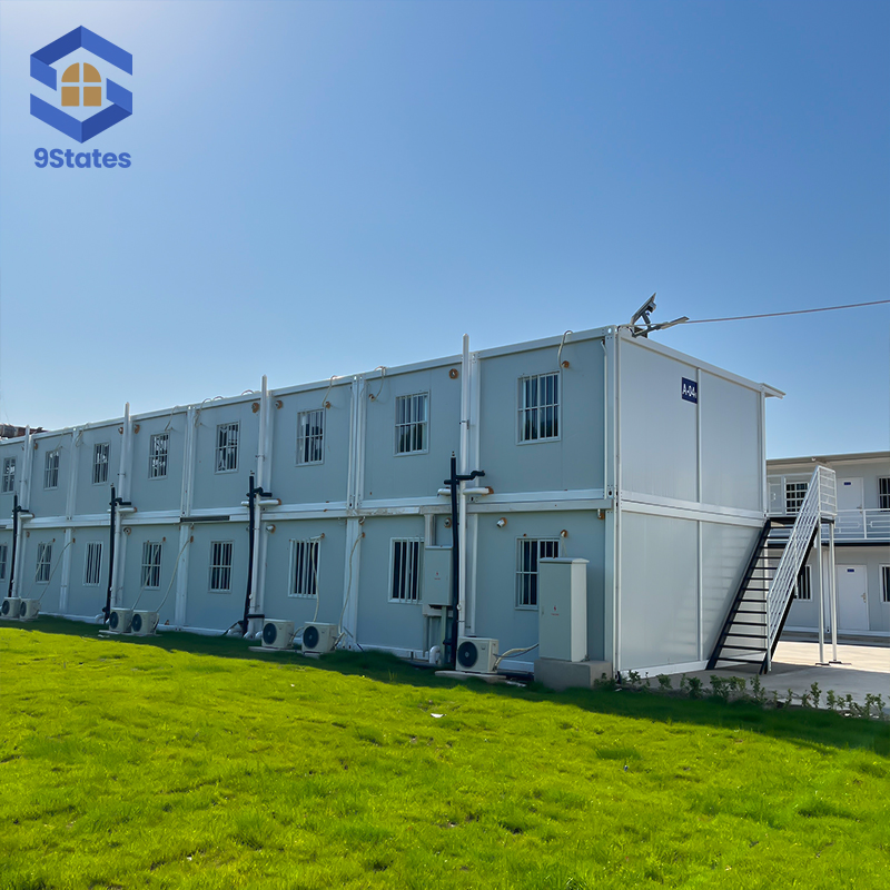Acampamento de Dormitório em Contêiner Turnkey Complexo de Alojamento para Trabalhadores Totalmente Mobiliado