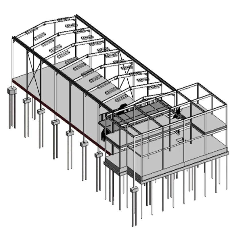 Estrutura de Aço Modular Moderna Prefabricada para Supermercado e Shopping Personalizado