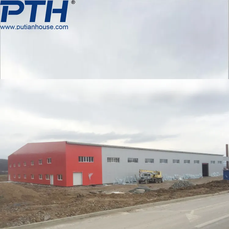 Indústria de Design Alto Armazém Modular Oficina Estufa Estrutura de Metal Leve Galvanizado Construção de Aço Estrutural em Edifício Prefabricado