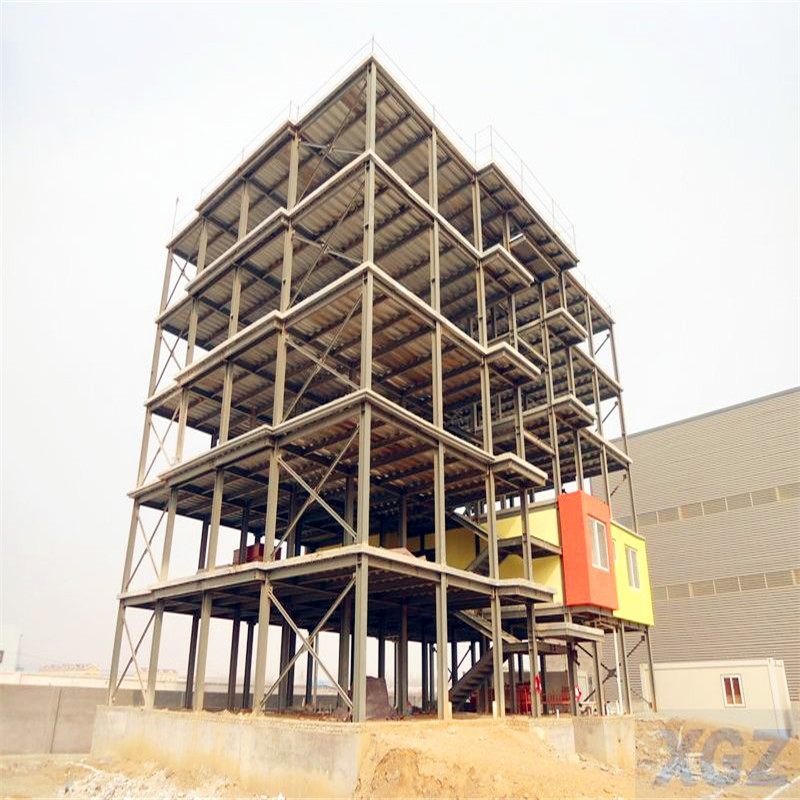 Estrutura de Aço Prefabricada em Camadas para Edifícios Modulares Comerciais