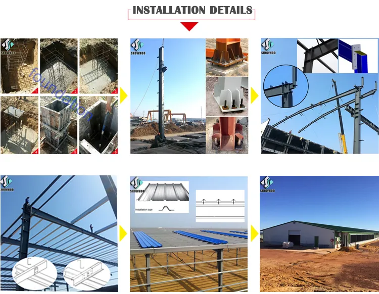 Estrutura de Aço Modular Industrial Totalmente Automatizada para Galpão de Frangos de Corte Edifício de Criação de Aves